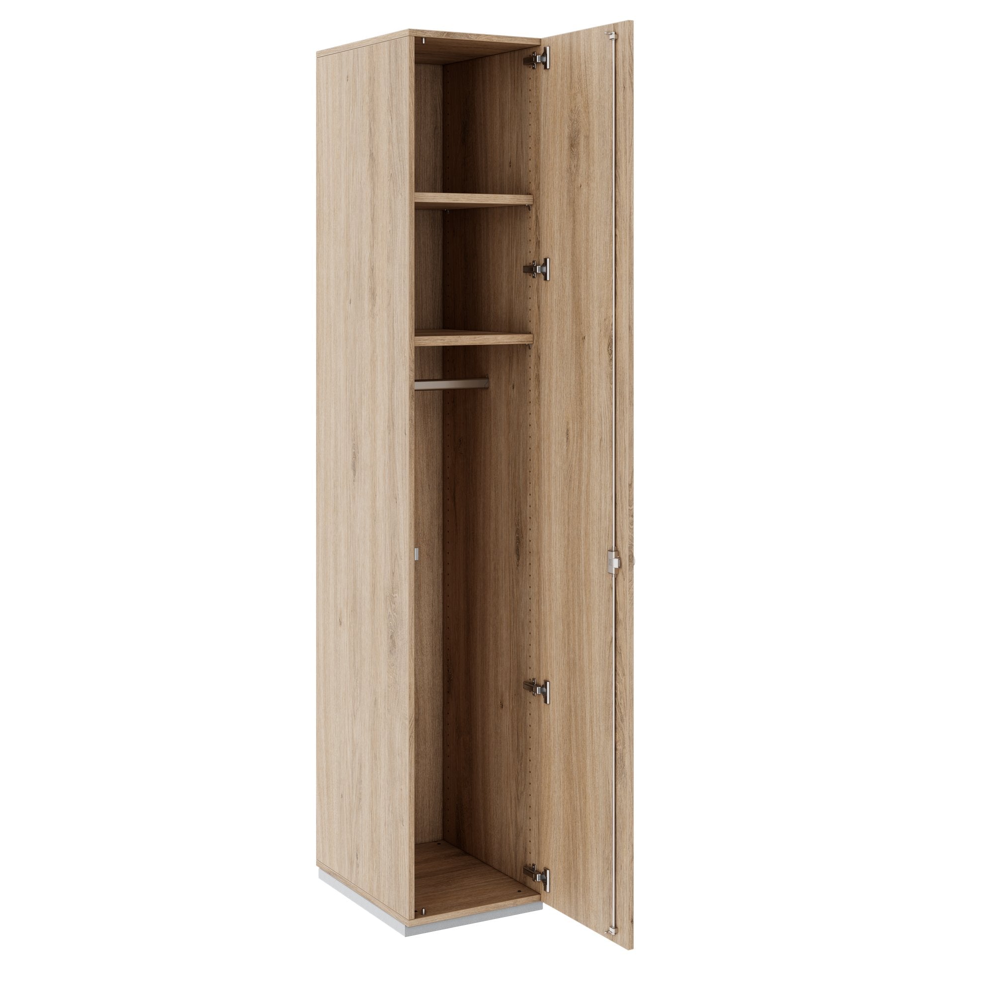 PRO Cloakroom cabinet | 6 Oh, 400 - 600 x 2250 mm, soft -close, natural area