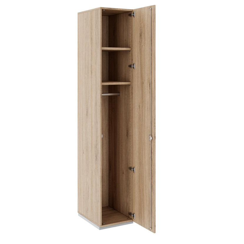 PRO Cloakroom cabinet | 6 Oh, 400 - 600 x 2250 mm, soft -close, natural area