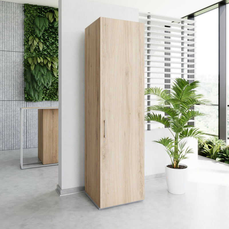 PRO Garderobenschrank | 6 OH, 400 - 600 x 2250 mm, Soft-Close, Natureiche - 14 Main Image