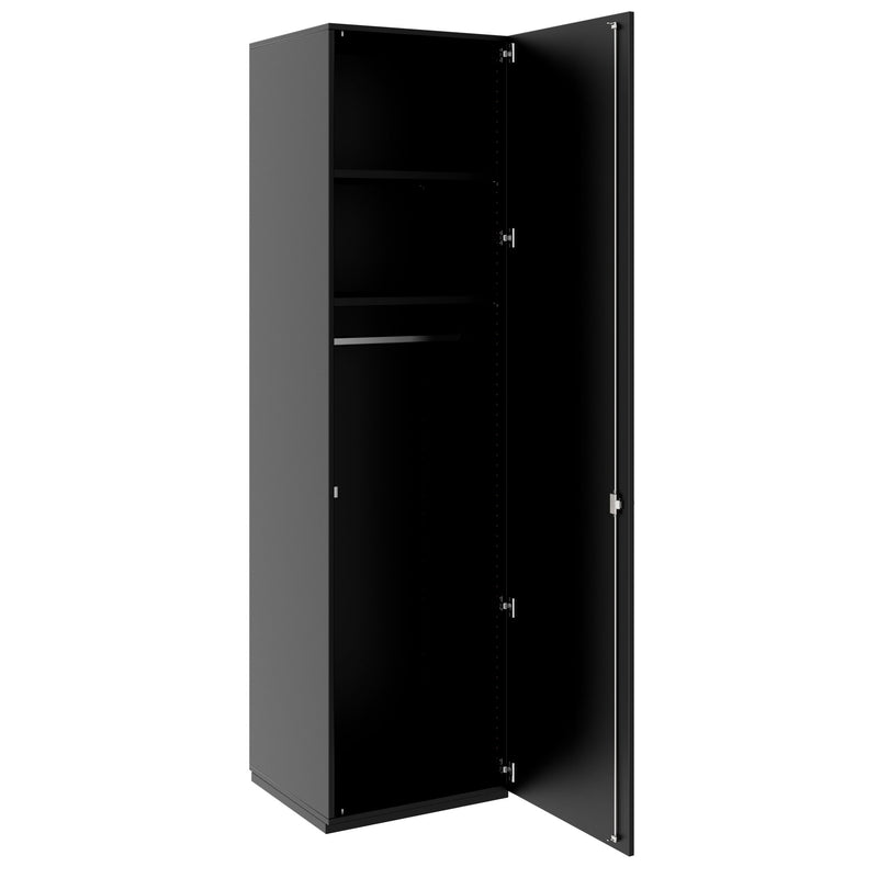 PRO Wardrobe cabinet | 6 OH, 400 - 600 x 2250 mm, soft-close, black  - 7 Main Image