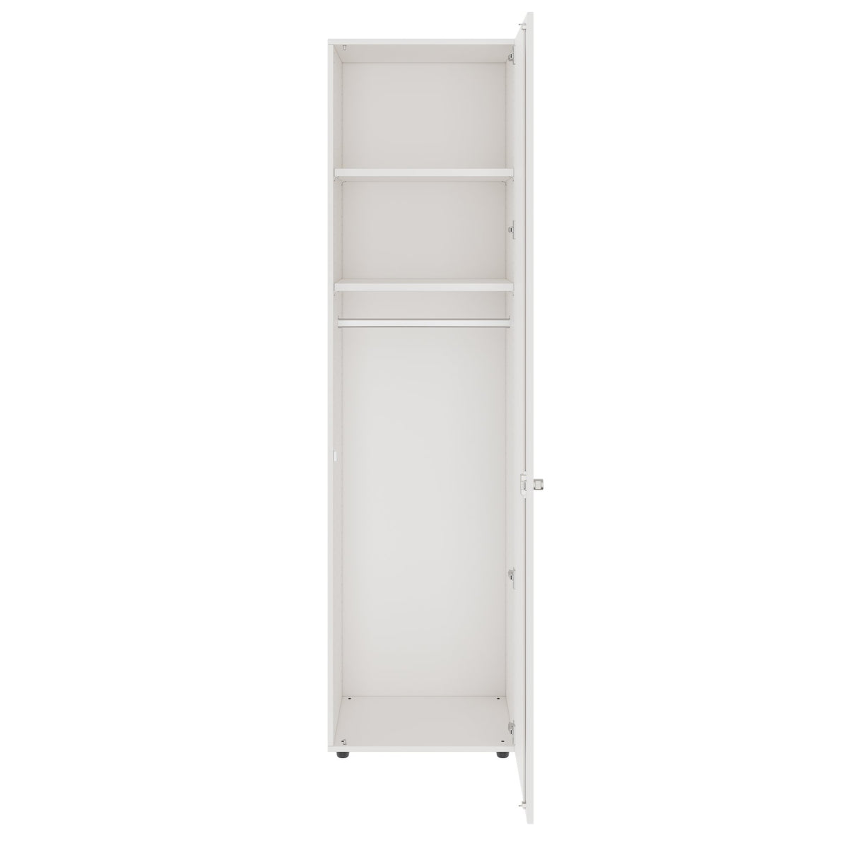 PRO Garderobenschrank | 6 OH, 400 - 600 x 2250 mm, Soft-Close, Weiß - 3 Lightbox Main Image