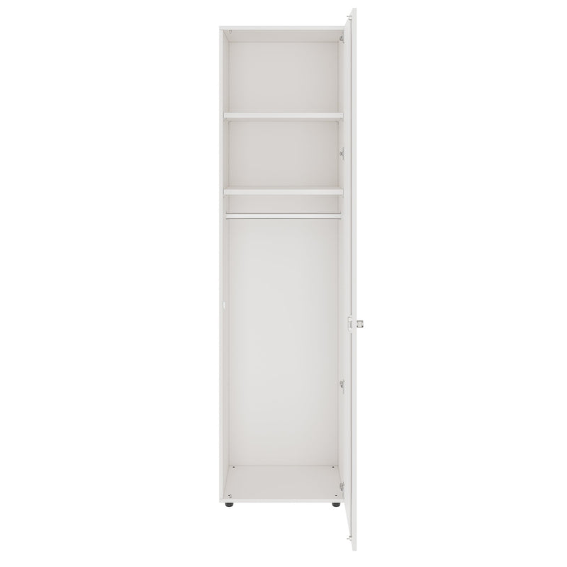 PRO Garderobenschrank | 6 OH, 400 - 600 x 2250 mm, Soft-Close, Weiß - 3 Main Image