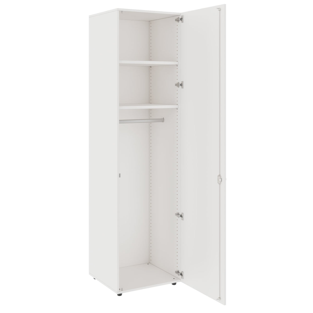 PRO Garderobenschrank | 6 OH, 400 - 600 x 2250 mm, Soft-Close, Weiß - 4 Lightbox Main Image