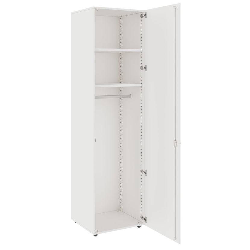 PRO Gabinetto di Cloakroom | 6 OH, 400 - 600 x 2250 mm, morbido, bianco