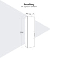 PRO Garderobenschrank | 6 OH, 400 - 600 x 2250 mm, Soft-Close, Weiß - 13 Thumbnail Image