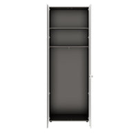 PRO Cloakroom cabinet | 6 Oh, 800 - 1000 x 2250 mm, soft -close, graphite / white