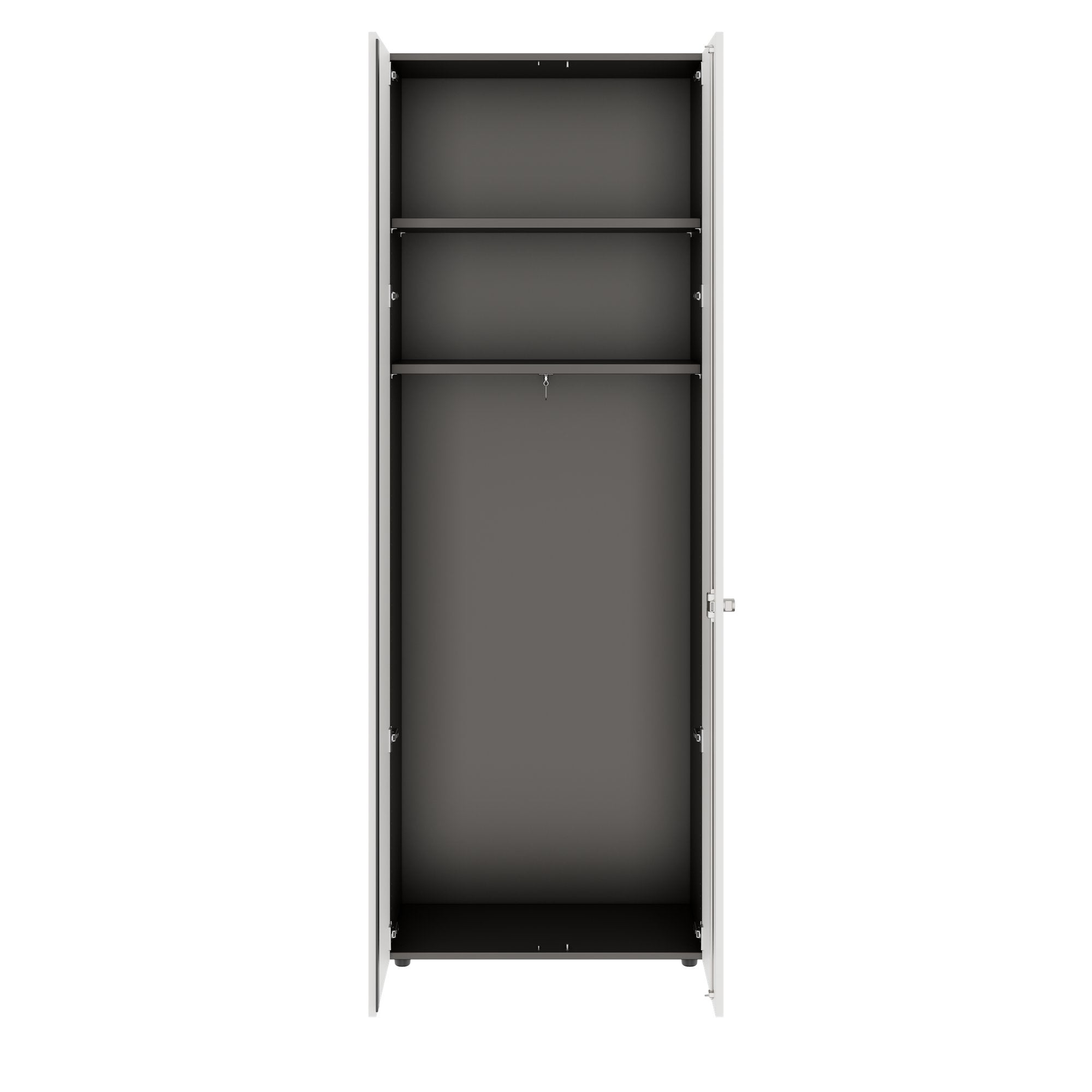 PRO Gabinetto di Cloakroom | 6 OH, 800 - 1000 x 2250 mm, morbido -close, grafite / bianco