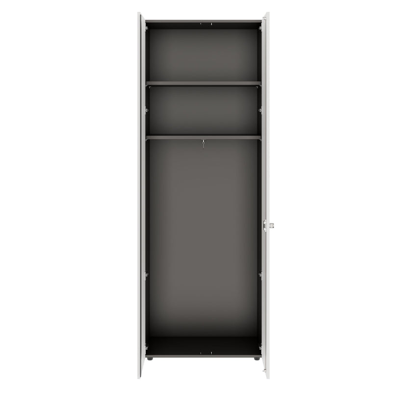 PRO Gabinetto di Cloakroom | 6 OH, 800 - 1000 x 2250 mm, morbido -close, grafite / bianco