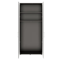 PRO Cloakroom cabinet | 6 Oh, 800 - 1000 x 2250 mm, soft -close, graphite / white