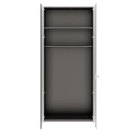 PRO Cloakroom cabinet | 6 Oh, 800 - 1000 x 2250 mm, soft -close, graphite / white