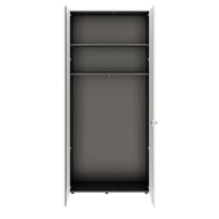 PRO Cloakroom cabinet | 6 Oh, 800 - 1000 x 2250 mm, soft -close, graphite / white