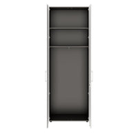 PRO Cloakroom cabinet | 6 Oh, 800 - 1000 x 2250 mm, soft -close, graphite / white