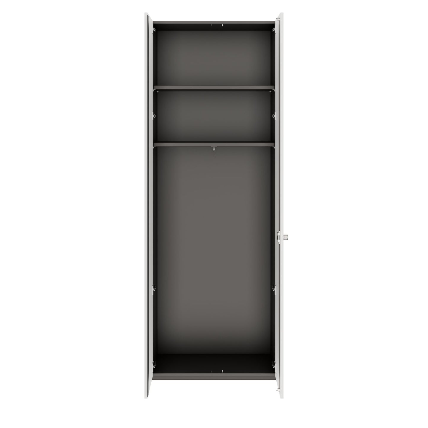 PRO Cloakroom cabinet | 6 Oh, 800 - 1000 x 2250 mm, soft -close, graphite / white