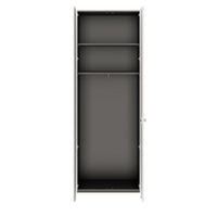 PRO Cloakroom cabinet | 6 Oh, 800 - 1000 x 2250 mm, soft -close, graphite / white