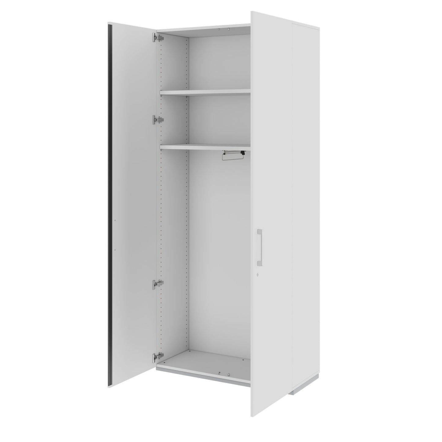 PRO Cloakroom cabinet | 6 Oh, 800 - 1000 x 2250 mm, soft -close, gray