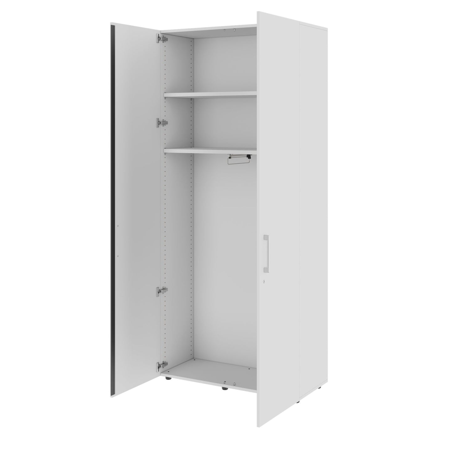 PRO Cloakroom cabinet | 6 Oh, 800 - 1000 x 2250 mm, soft -close, gray