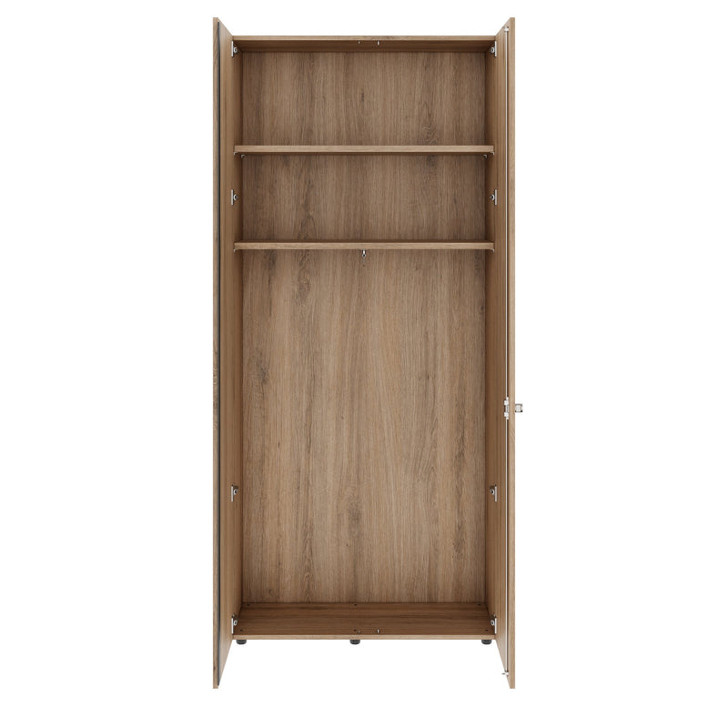 PRO Armoire vestiaire | 6 OH, 800 - 1000 x 2250 mm, fermeture en douceur, chêne naturel  - 3 Main Image