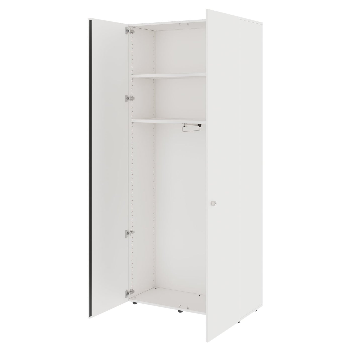 PRO Cloakroom cabinet | 6 Oh, 800 - 1000 x 2250 mm, soft -close, white