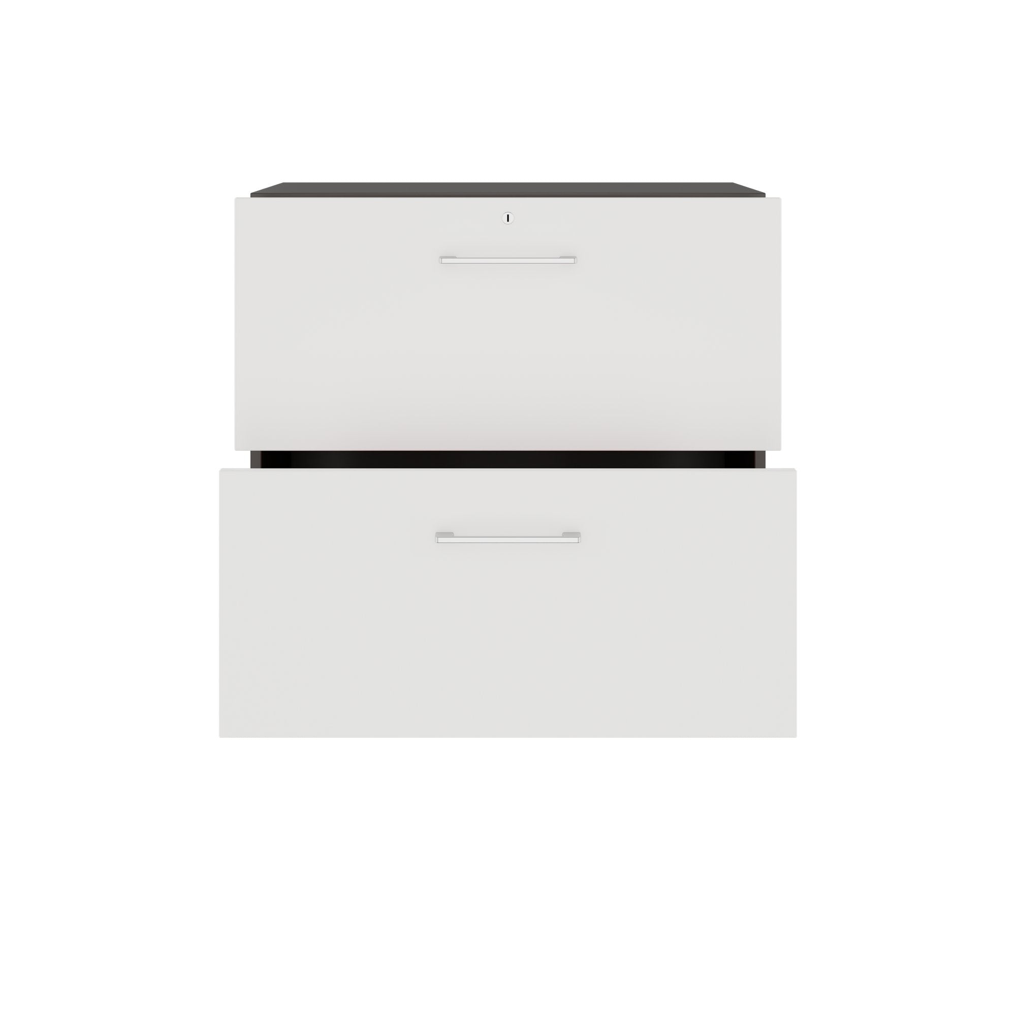 PRO Topping register cabinet | 2 Oh, 800 x 770 mm, glued corpus, graphite / white