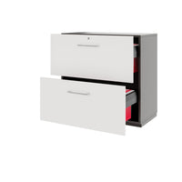 PRO Topping register cabinet | 2 Oh, 800 x 770 mm, glued corpus, graphite / white
