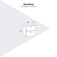 PRO Topping register cabinet | 2 Oh, 800 x 770 mm, glued corpus, black