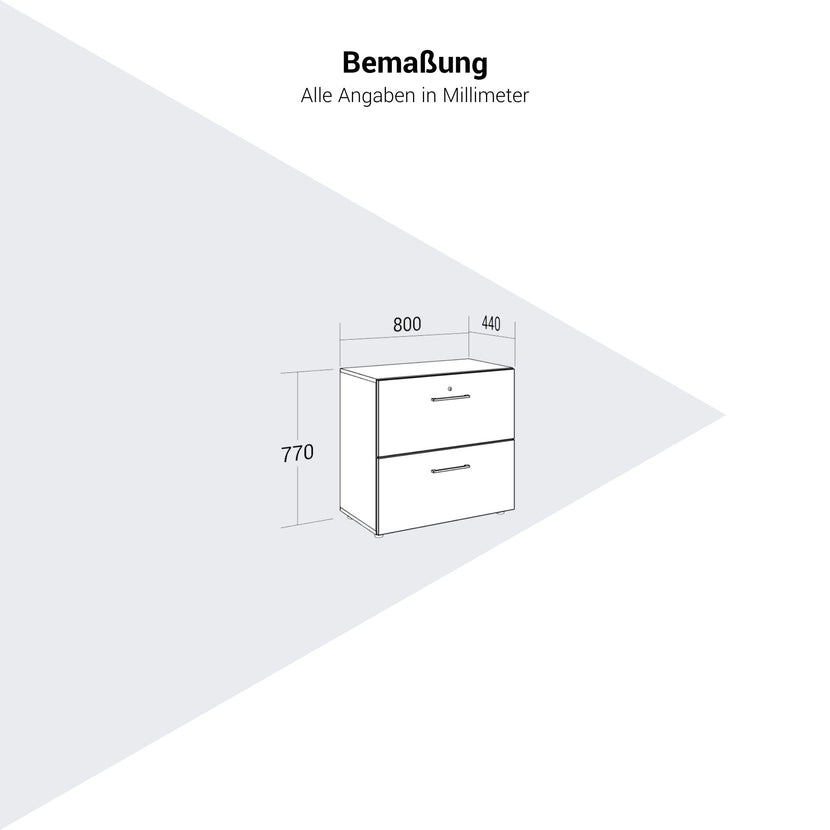 PRO Topping register cabinet | 2 Oh, 800 x 770 mm, glued corpus, black