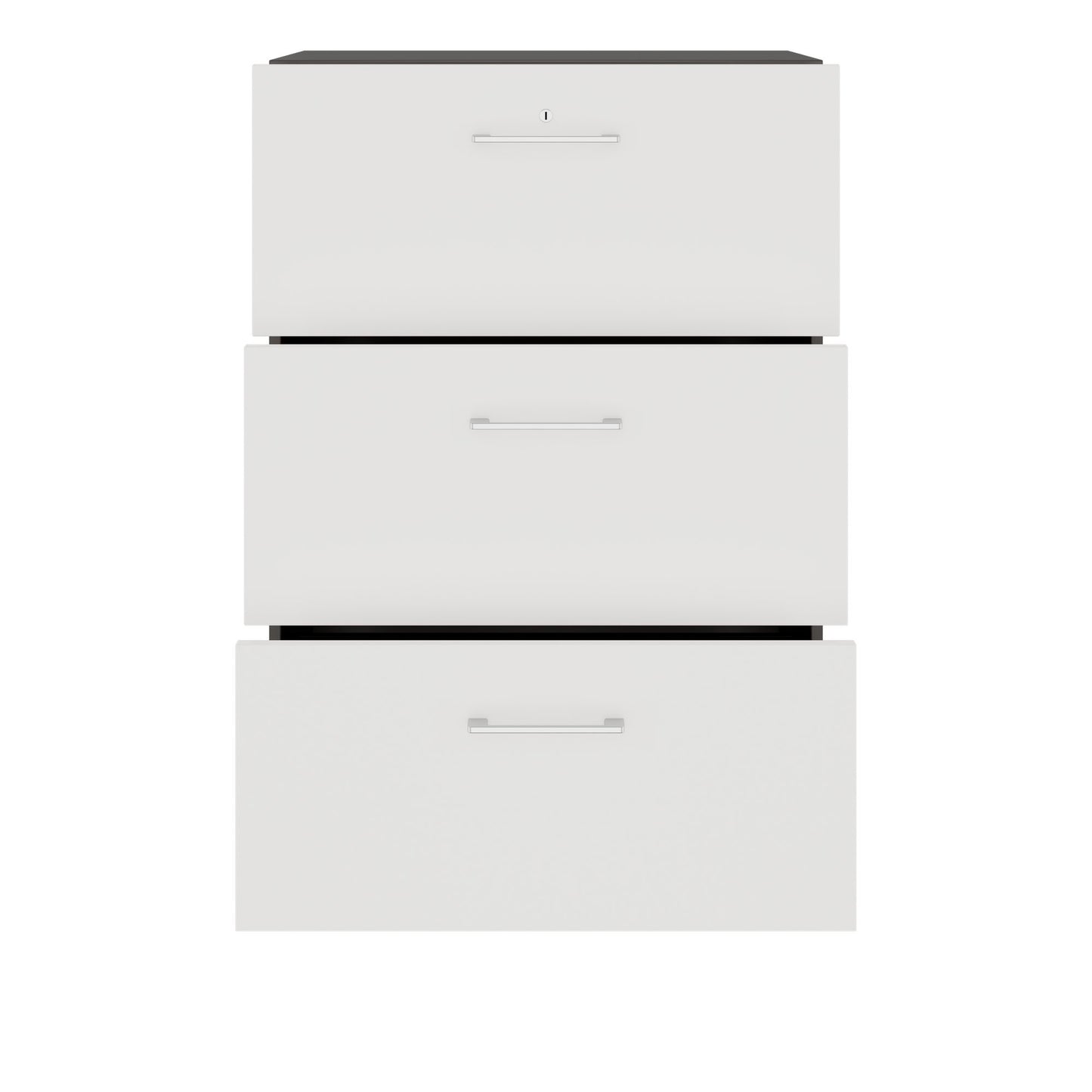 PRO Hängeregisterschrank | 3 OH, 800 x 1140 mm, verleimter Korpus, Graphit / Weiß