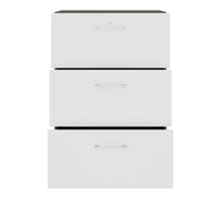 PRO Hängeregisterschrank | 3 OH, 800 x 1140 mm, verleimter Korpus, Graphit / Weiß