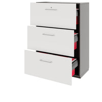 PRO Hängeregisterschrank | 3 OH, 800 x 1140 mm, verleimter Korpus, Graphit / Weiß