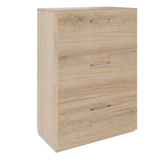 PRO Topping register cabinet | 3 Oh, 800 x 1140 mm, glued corpus, natural oak