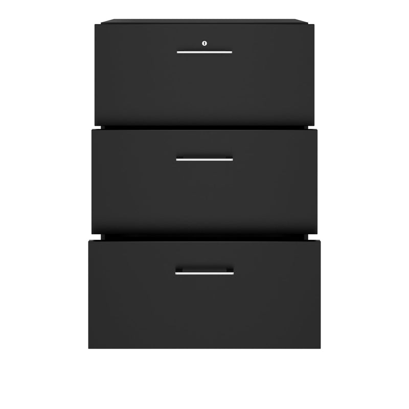 PRO Armoire de registre de garniture | 3 oh, 800 x 1140 mm, corpus collé, noir - 3 Main Image