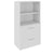 PRO Hängeregisterschrank | 4 OH, 800 x 1510 mm, verleimter Korpus, mit Regal, Grau