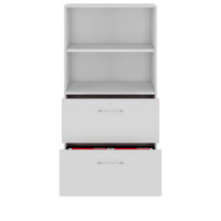 PRO Hängeregisterschrank | 4 OH, 800 x 1510 mm, verleimter Korpus, mit Regal, Grau