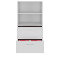 PRO Hängeregisterschrank | 4 OH, 800 x 1510 mm, verleimter Korpus, mit Regal, Grau