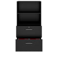 PRO Armadio archivio sospeso | 4 OH, 800 x 1510 mm, corpo incollato, con ripiano, nero  - 3 Thumbnail Image