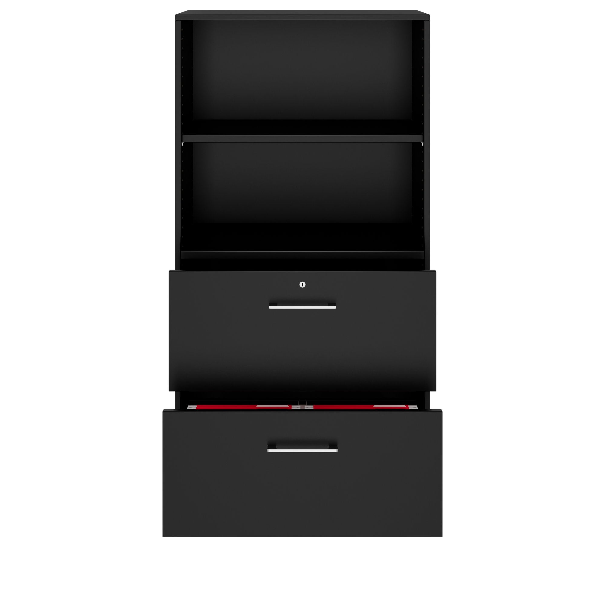 PRO Topping Register Gabinet | 4 OH, 800 x 1510 mm, corpus incollato, con scaffale, nero