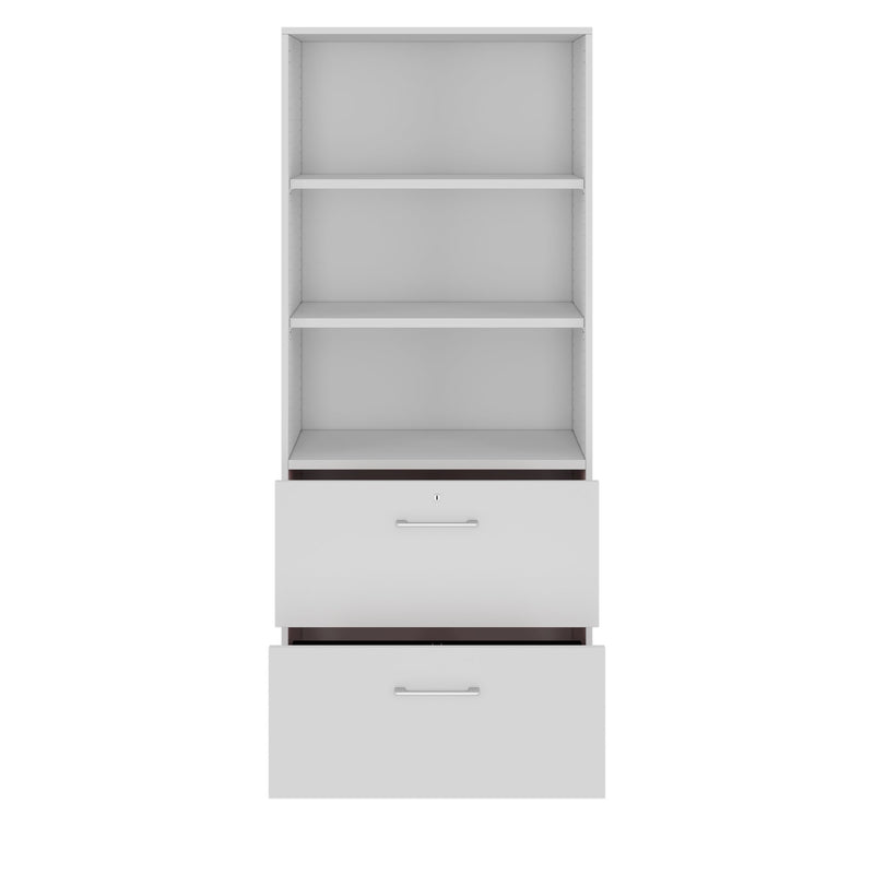 PRO Hanging file cabinet | 5 OH, 800 x 1880 mm, glued корпус, with shelf, gray  - 3 Main Image