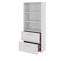 PRO Hängeregisterschrank | 5 OH, 800 x 1880 mm, verleimter Korpus, mit Regal, Grau