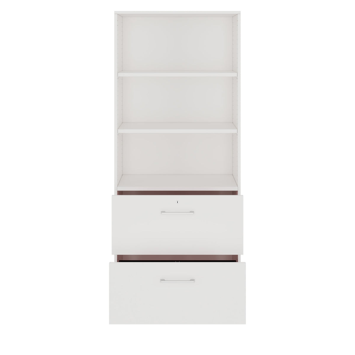 PRO Hanging file cabinet | 5 U, 800 x 1880 mm, glued body, with shelf, white - 3 Lightbox Main Image