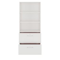 PRO Hängeregisterschrank | 5 OH, 800 x 1880 mm, verleimter Korpus, mit Regal, Weiß