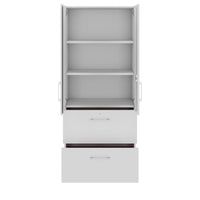 PRO Hängeregisterschrank | 5 OH, 800 x 1880 mm, verleimter Korpus, mit Tür, Grau