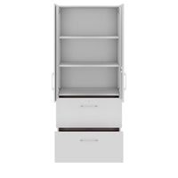 PRO Hängeregisterschrank | 5 OH, 800 x 1880 mm, verleimter Korpus, mit Tür, Grau