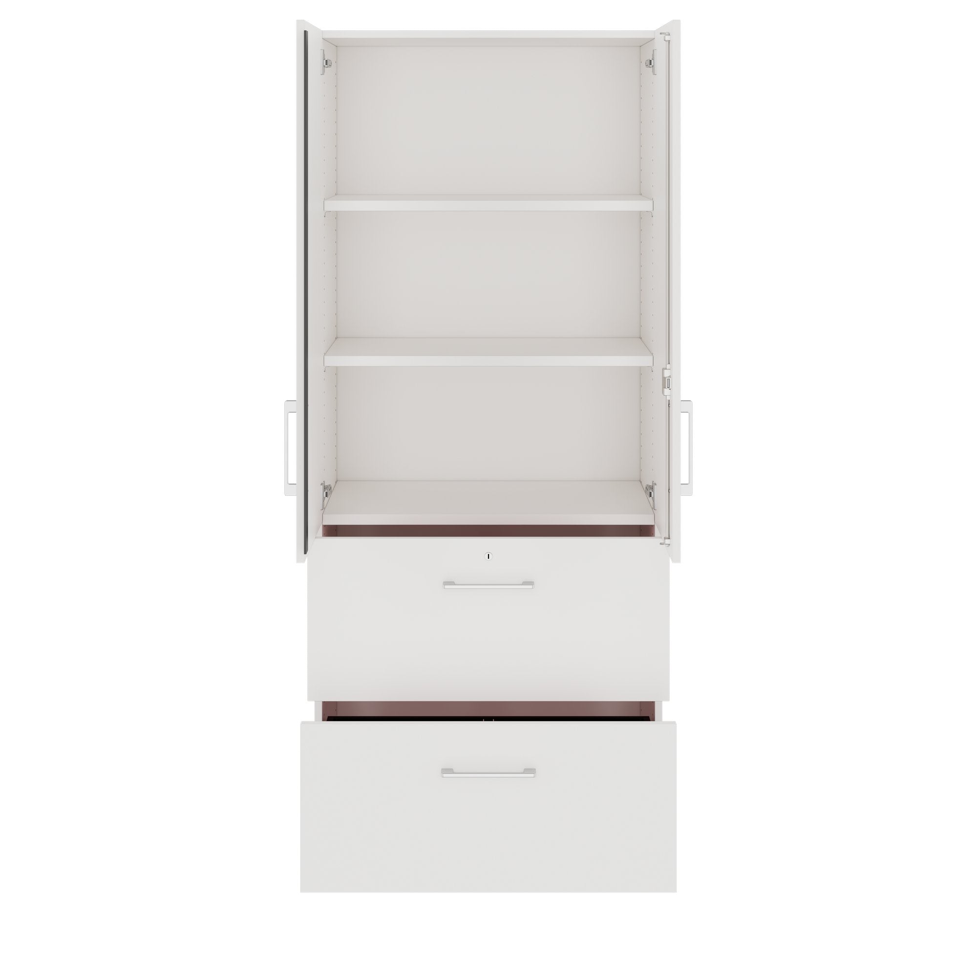 PRO Topping register cabinet | 5 Oh, 800 x 1880 mm, glued corpus, with door, white