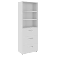 PRO Hängeregisterschrank | 6 OH, 800 x 2250 mm, verleimter Korpus, mit Regal, Grau