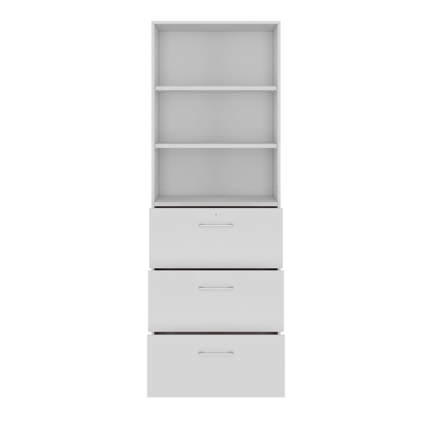 PRO Hängeregisterschrank | 6 OH, 800 x 2250 mm, verleimter Korpus, mit Regal, Grau