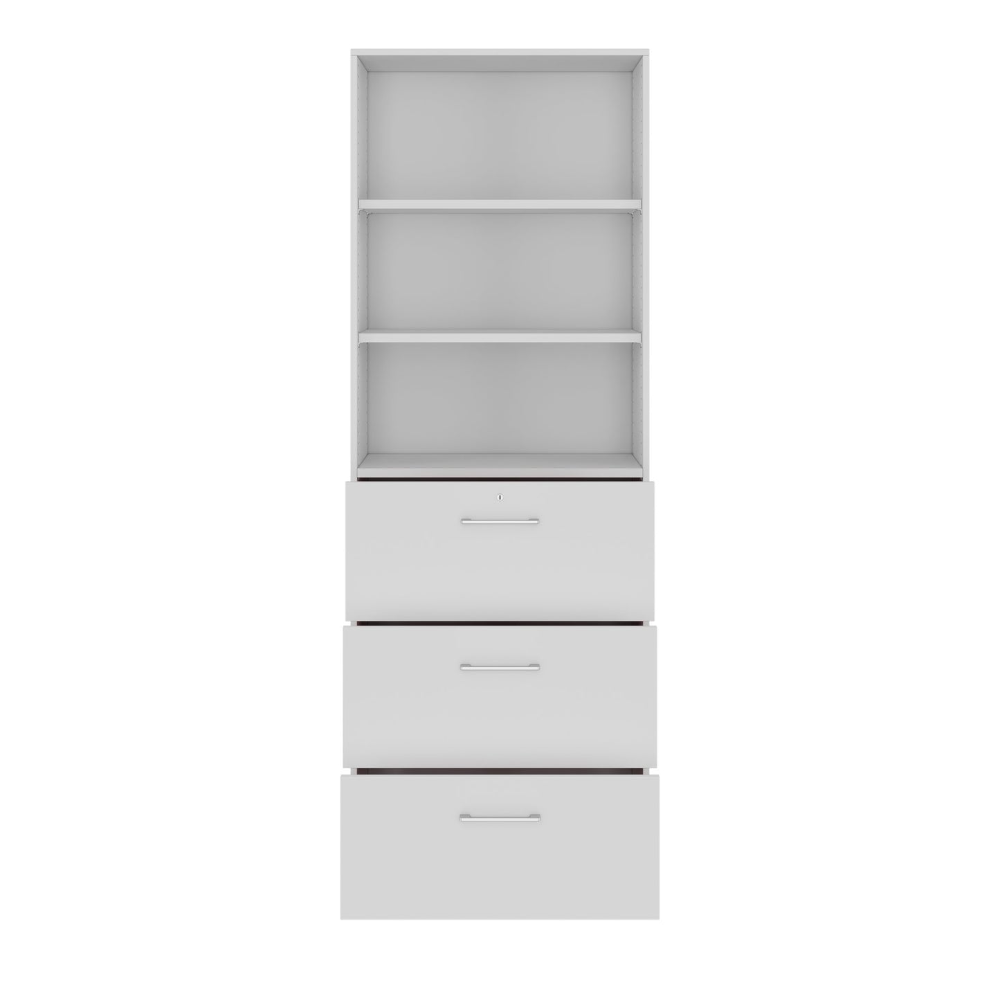 PRO Hängeregisterschrank | 6 OH, 800 x 2250 mm, verleimter Korpus, mit Regal, Grau