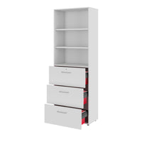 PRO Hängeregisterschrank | 6 OH, 800 x 2250 mm, verleimter Korpus, mit Regal, Grau