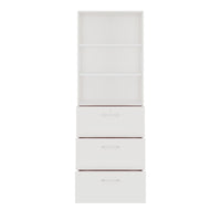 PRO Hängeregisterschrank | 6 OH, 800 x 2250 mm, verleimter Korpus, mit Regal, Weiß