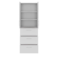 PRO Hängeregisterschrank | 6 OH, 800 x 2250 mm, verleimter Korpus, mit Tür, Grau