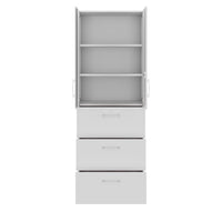 PRO Hängeregisterschrank | 6 OH, 800 x 2250 mm, verleimter Korpus, mit Tür, Grau